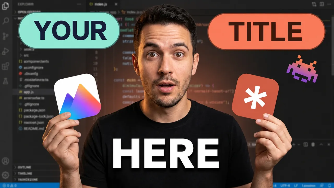 tech thumbnail example in the Holographic AI style