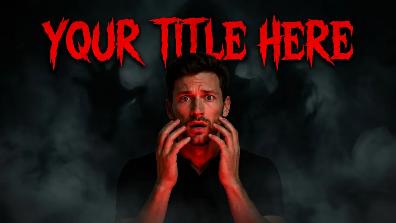 mystery and horror thumbnail example in the Horror style