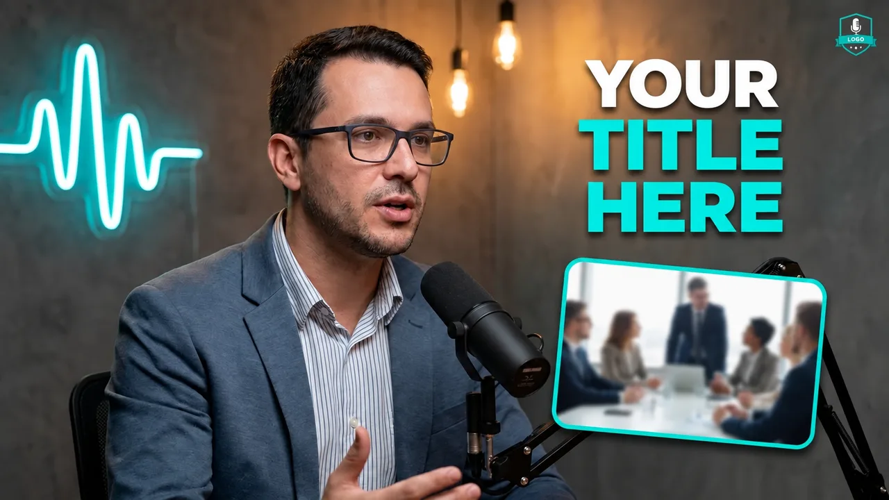 podcast thumbnail example in the Neon podcast style