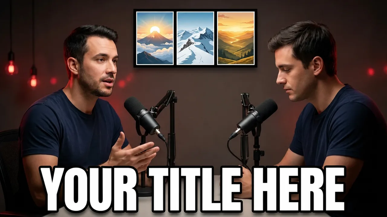 podcast thumbnail example in the Face-to-face with photo strip style