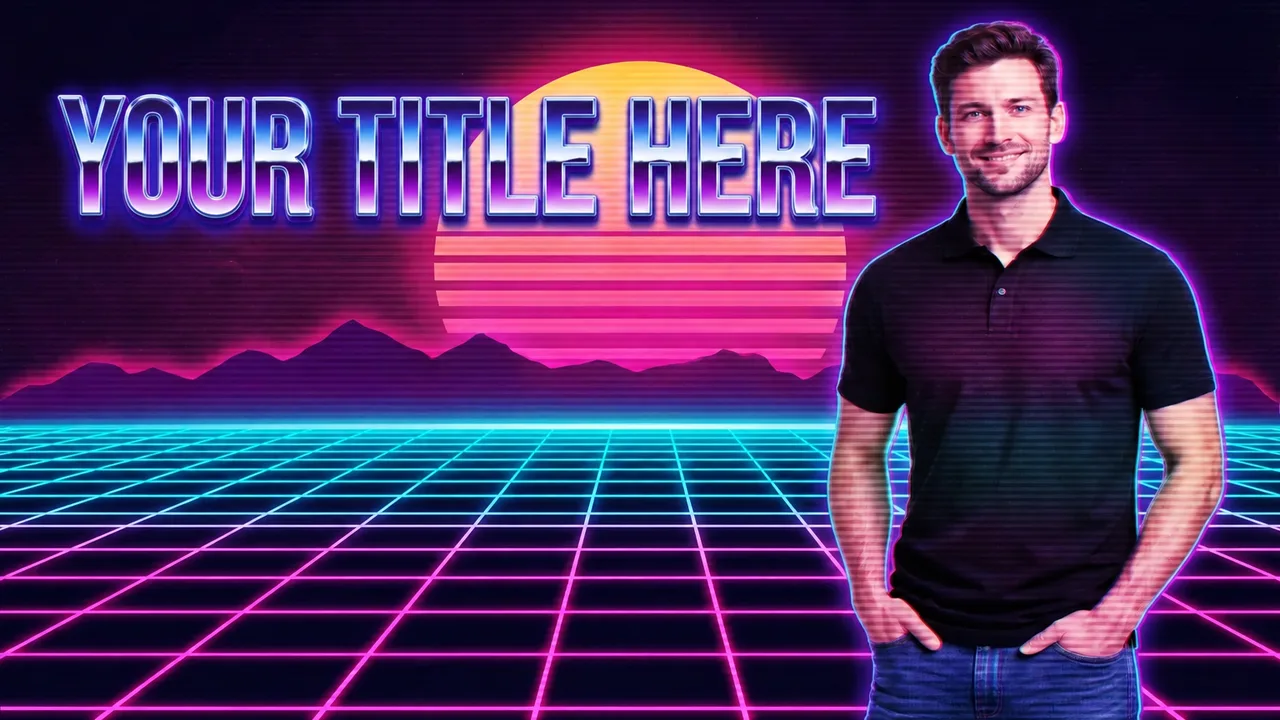 Thumbnail style retro 80s