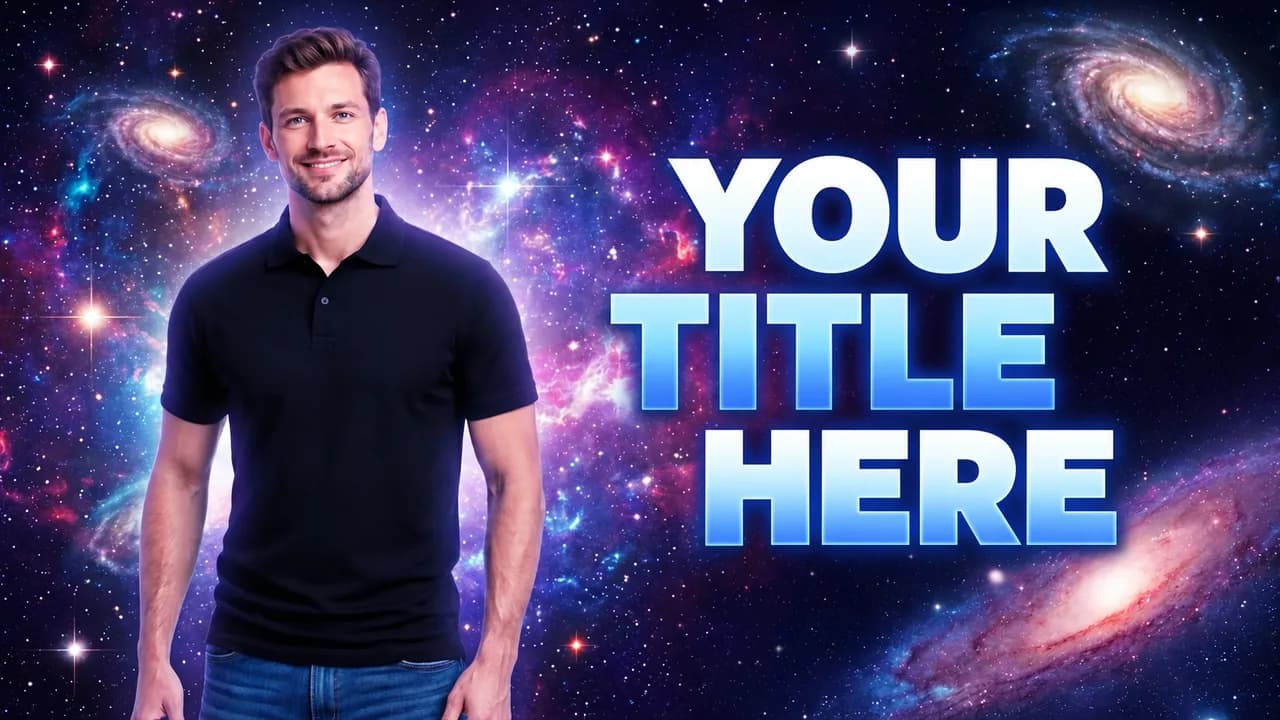 tech thumbnail example in the Cosmic style