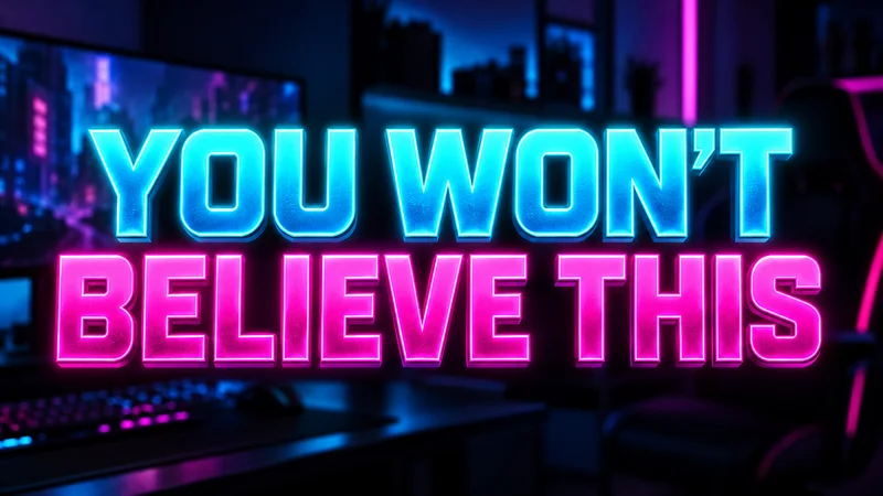 Neon gaming text