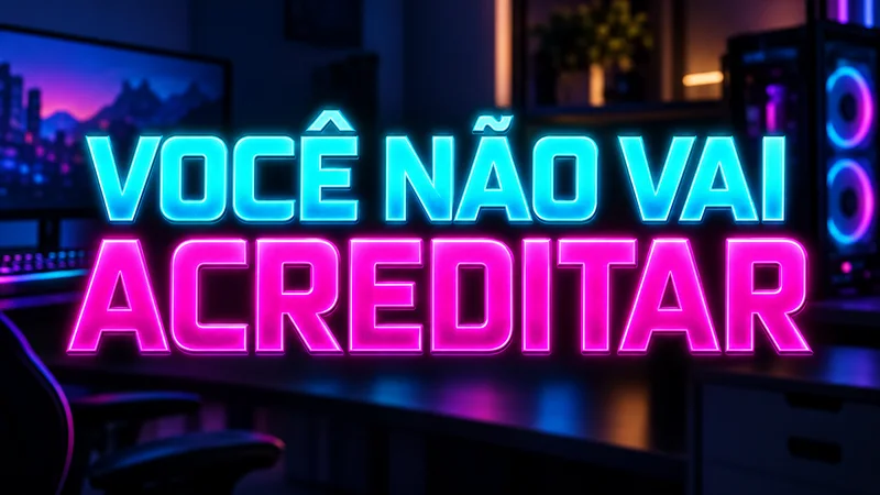 Texto neon para games