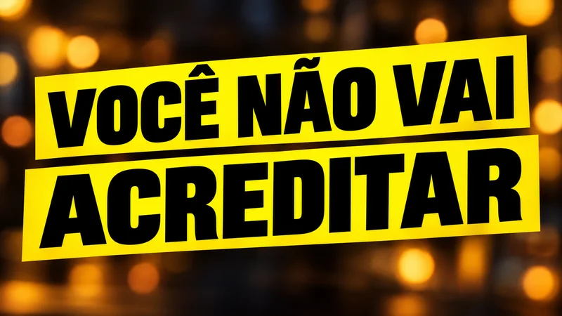 Texto preto em faixa amarela