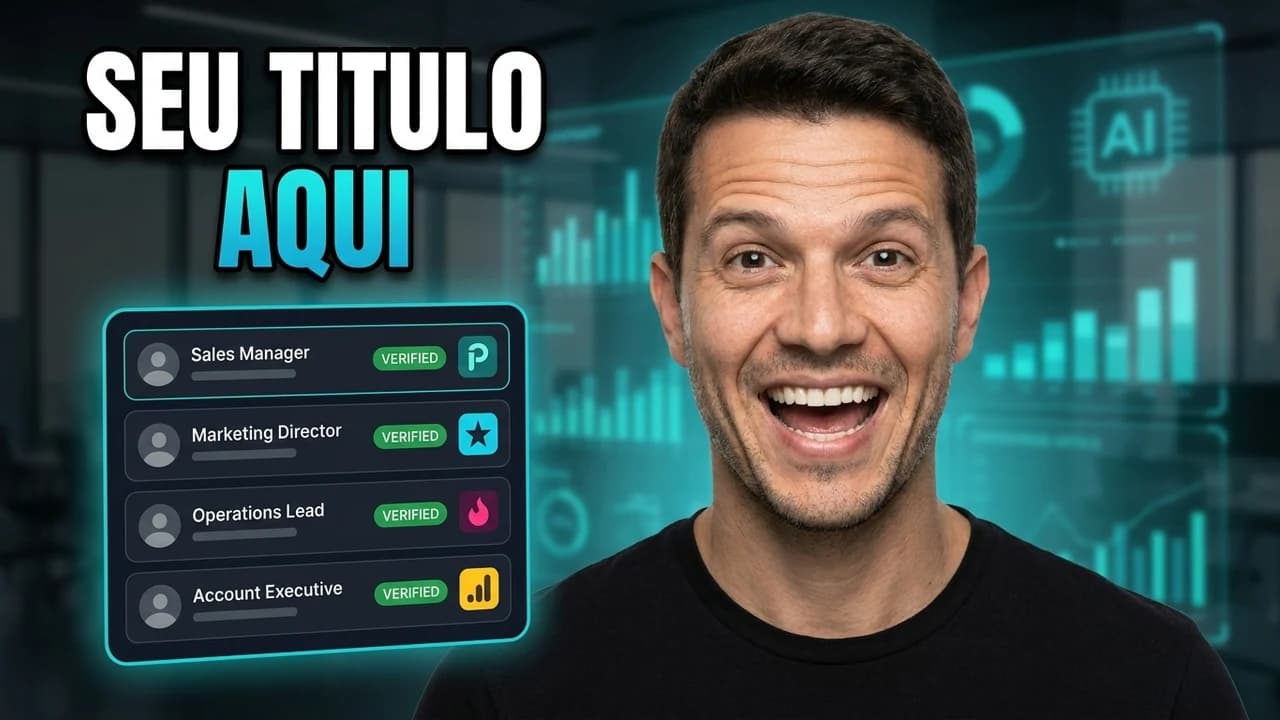 Exemplo de thumbnail de negócios no estilo Mockup de painel