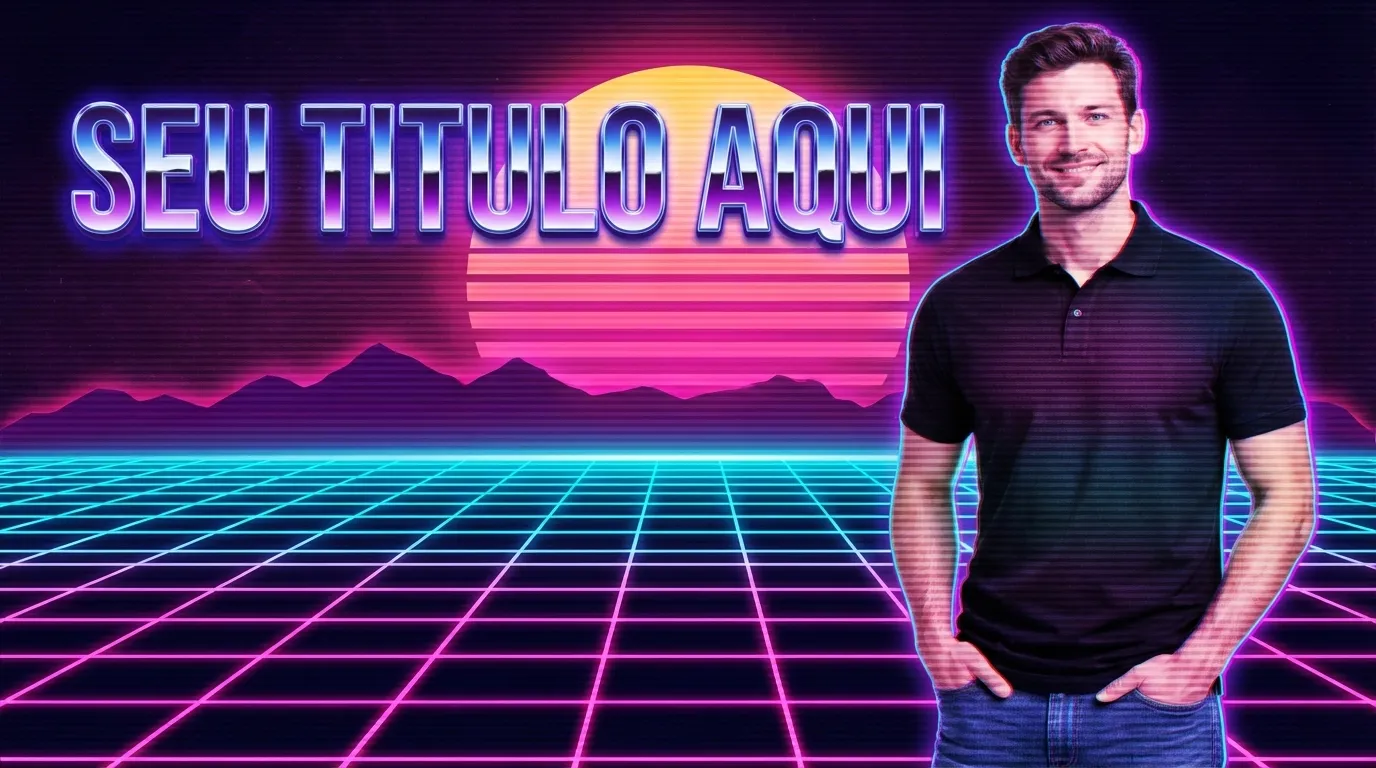 Estilo de thumbnail retro 80s