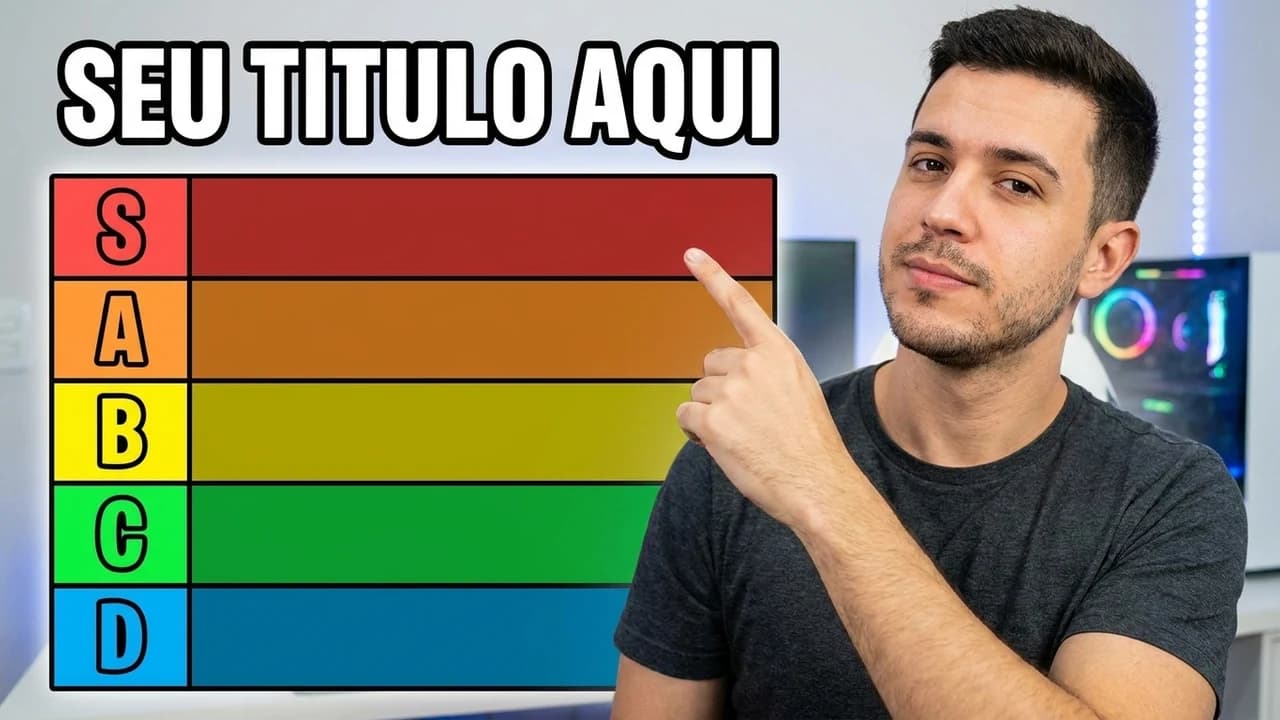 Exemplo de thumbnail de games no estilo Tier list